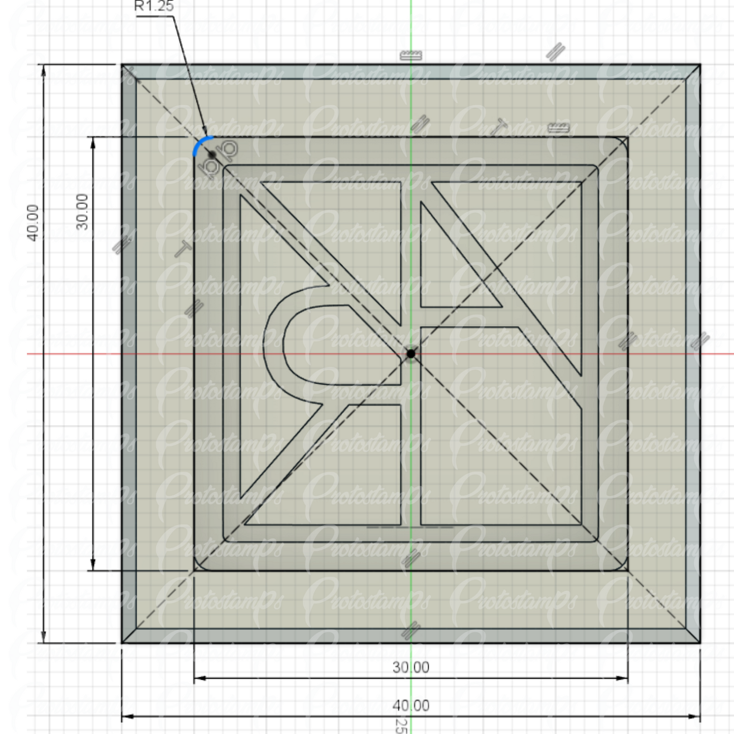 Custom 30mm x 30mm Graphite Mold Price Includes Shipping to France