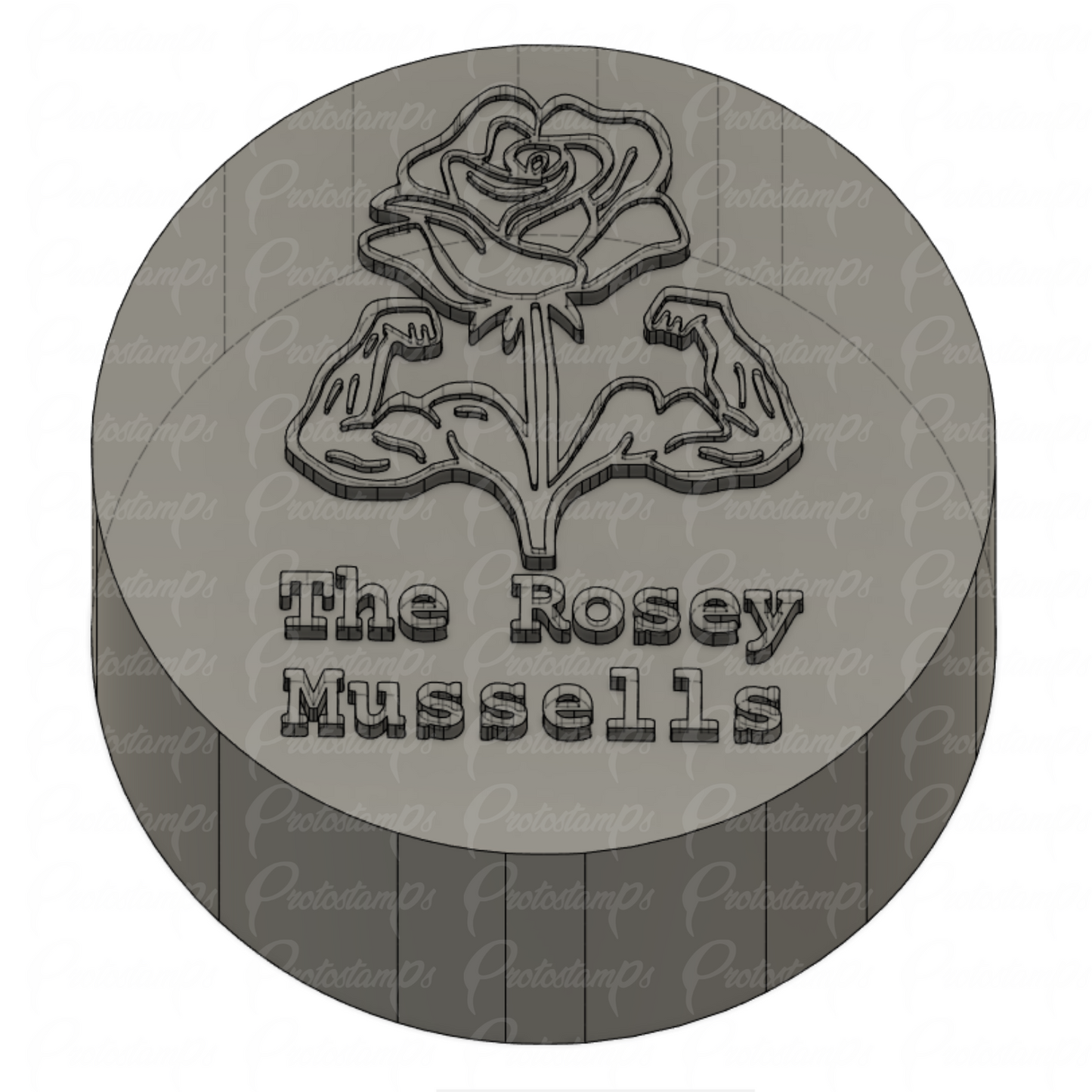 1.5in Rosey Mussels Stamp, Price Includes shipping