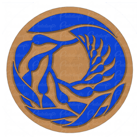 Custom 30mm Monterey Bay Aquarium Stamp