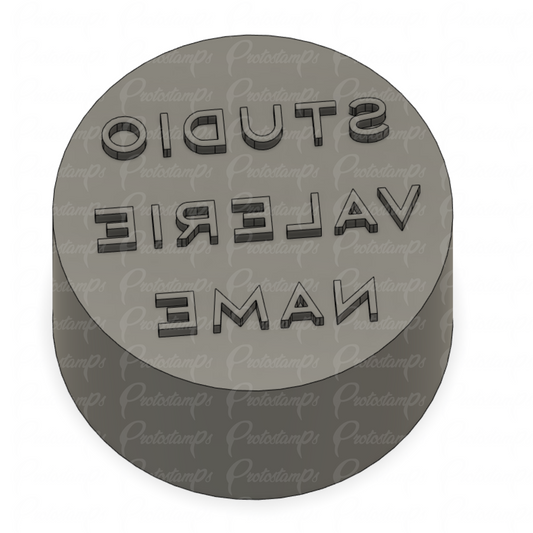 Custom 30mm Stamp "STUDIO VALERIE NAME" price includes shipping