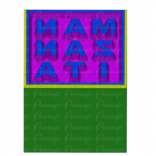 Custom 19.05mm Square Stamp, Price Includes Shipping