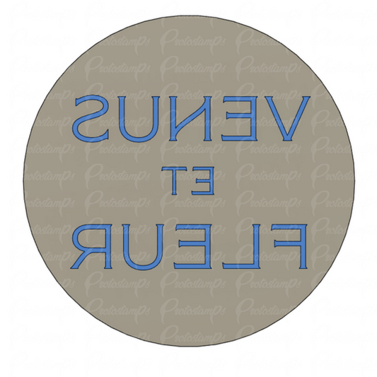 (2) Custom 30mm "VENUS ET FLEUR" Stamp, Price Includes Rush Order and Shipping
