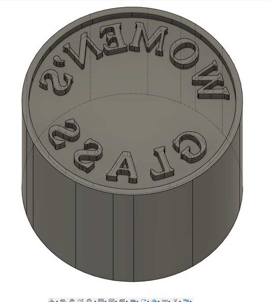 2 Custom 25mm Stamps, Price includes Cedar Handle and Shipping