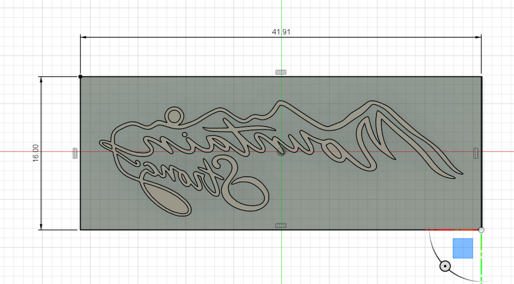 Custom 42 x 16mm stamp Price Includes Shipping