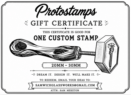 Custom 20-30mm Stamp, Price Includes Shipping