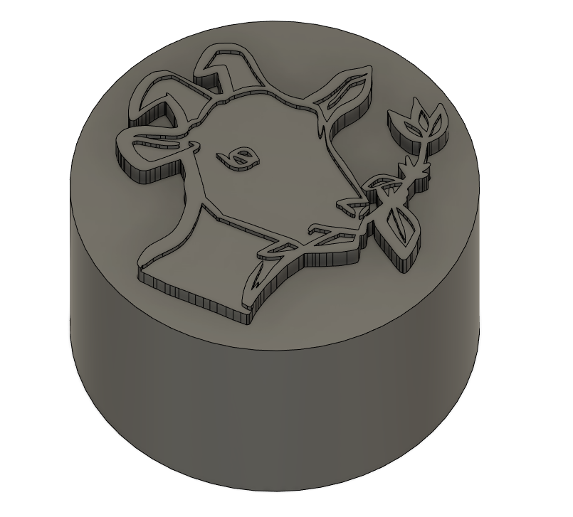 30mm Goat Stamp, price includes priority mail express (2-3 business day)