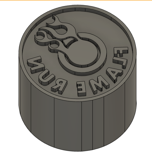 Custom 1in Flamerun Stamp, Price Includes Shipping