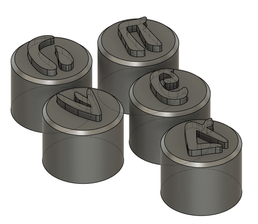 5 Custom Graphite 22mm Stamp, Price Includes Shipping